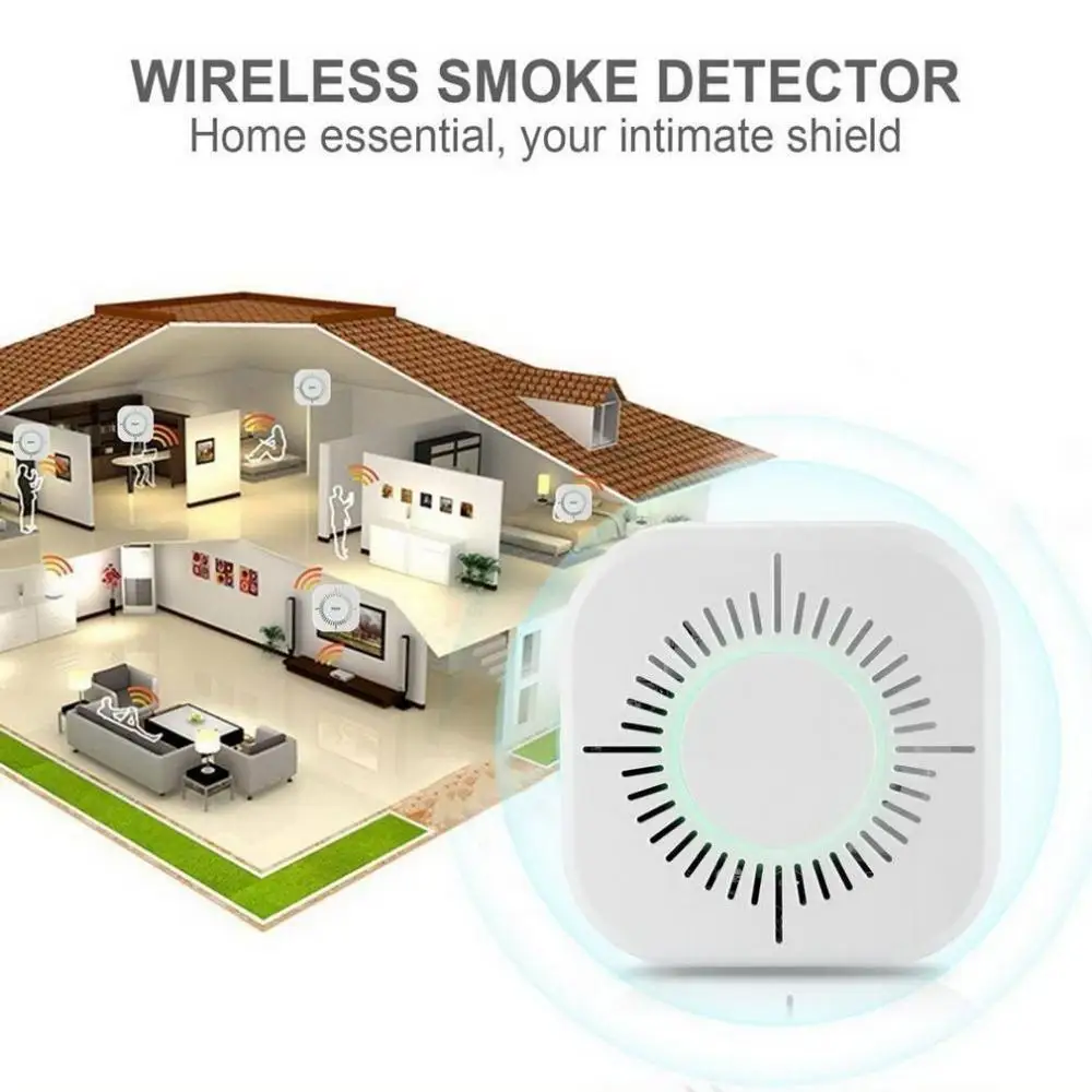 433 МГц беспроводной дымовой датчик пожарной сигнализации для дома безопасный детектор