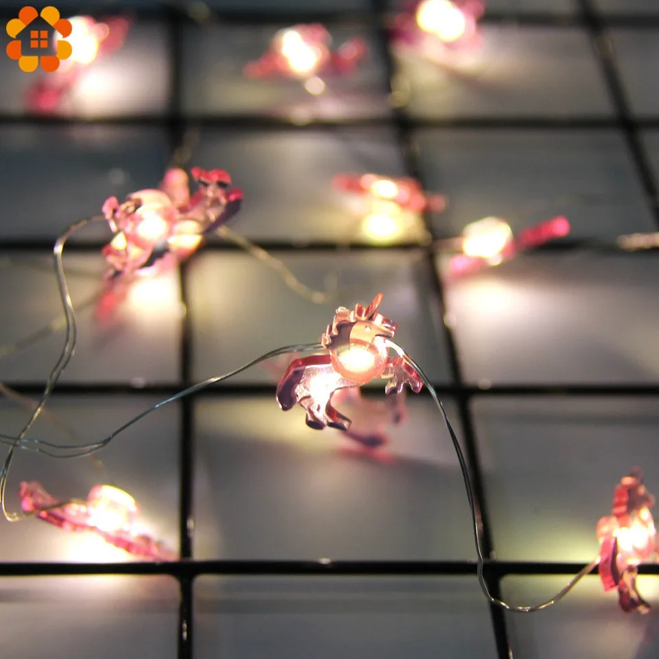 

2M Mini LED Bulbs Flamingo/Unicorn/Pineapple Light For Summer Hawaian Party Star Light Garland Wedding Party Decor Supplies