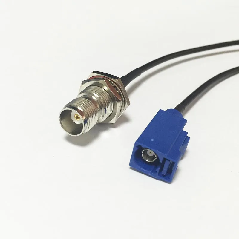 

New TNC Female Jack nut Connector Switch FAKRA Connector RG174 Cable 20CM8" Adapter Wholesale Fast Ship