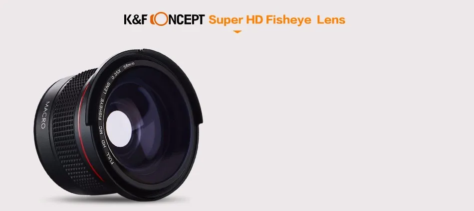 K& F CONCEPT HD 58 мм 0.35x фотообъектив рыбий глаз Широкий формат макро Объективы для Nikon D7500 D7200 D5600 D5500 D850 D810 D500 D90 D5 D4