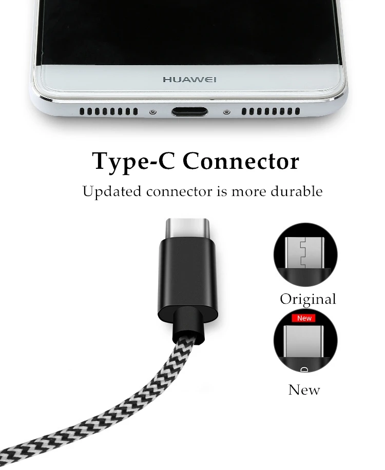 Usb-кабель GUSGU type C для быстрой зарядки samsung S9 S8 Note 9 8 для Xiaomi mi8 mi6, нейлоновый usb-кабель для передачи данных для huawei