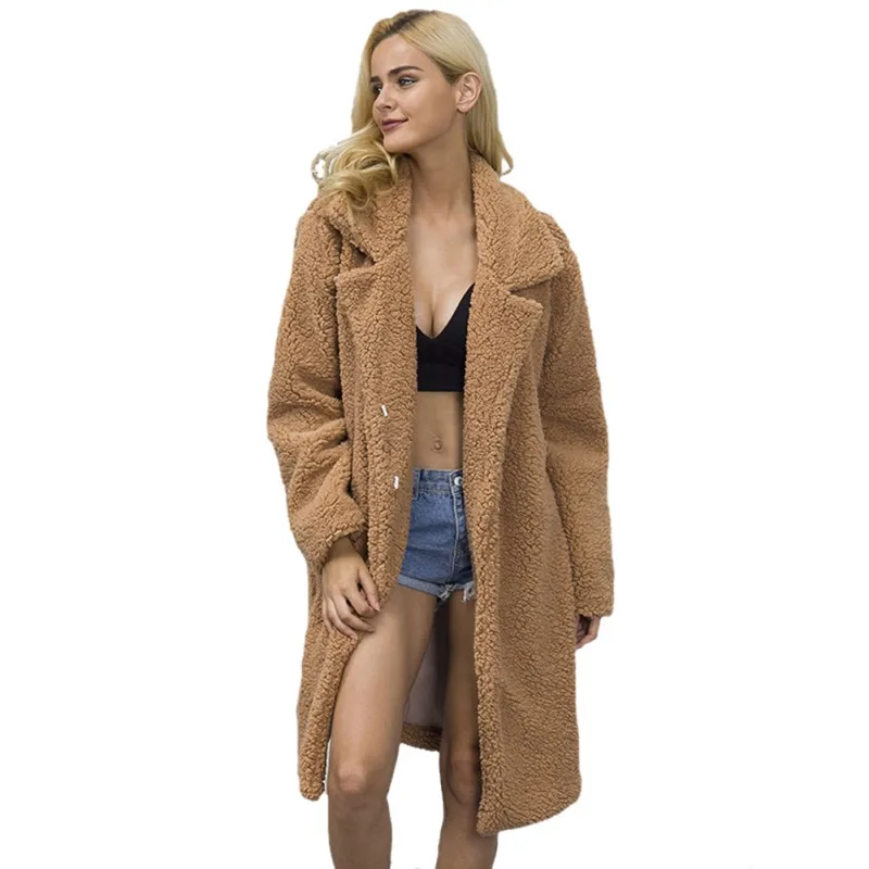 

Women Faux Fur Long Coat Long Sleeve Winter Fur Coat Plus Size Fur Coats Women Shaggy Fur Jackets Plush Coat