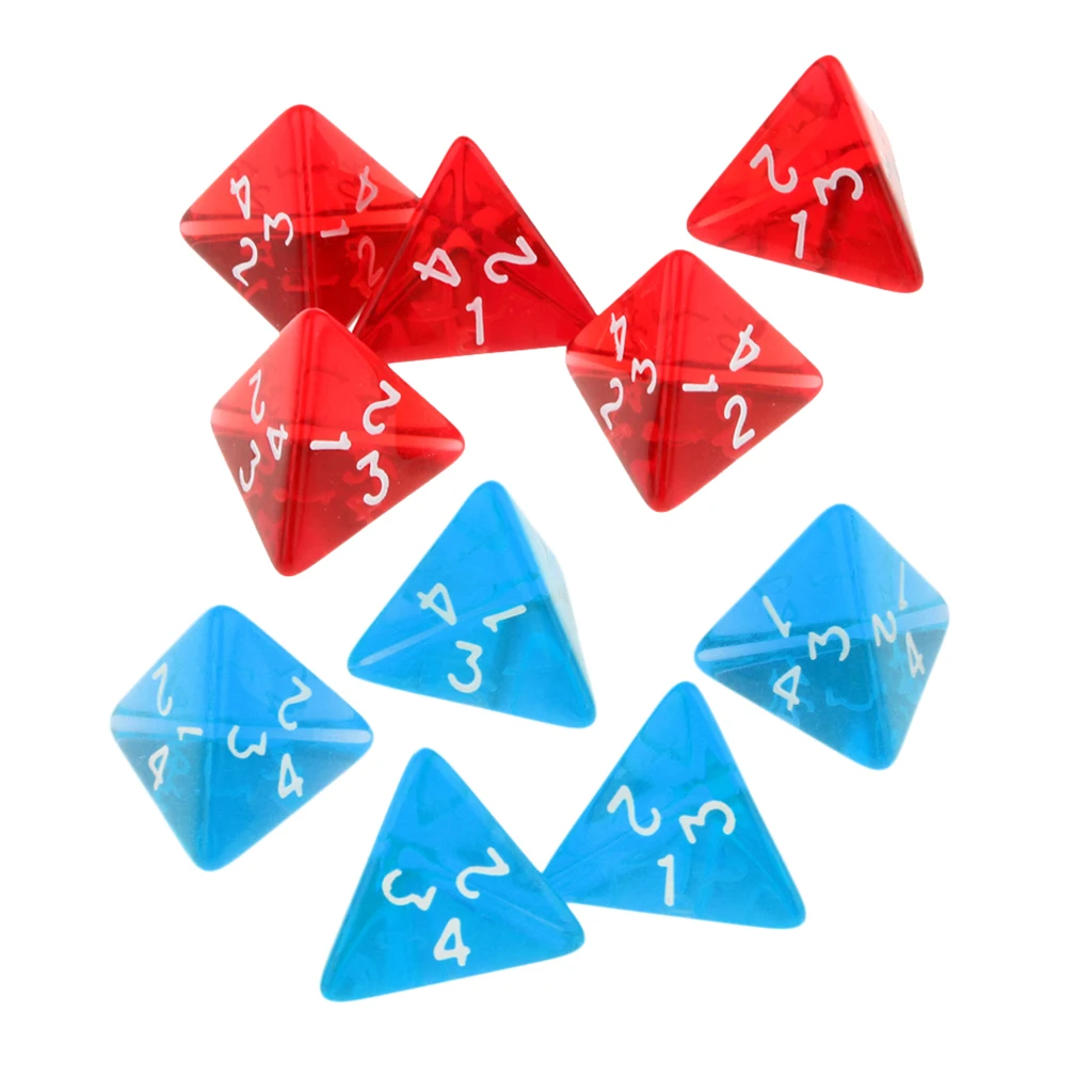 Acrylic Dice Set D4 4 Sided Die TRPG Dies for Dungeons and Dragons Game