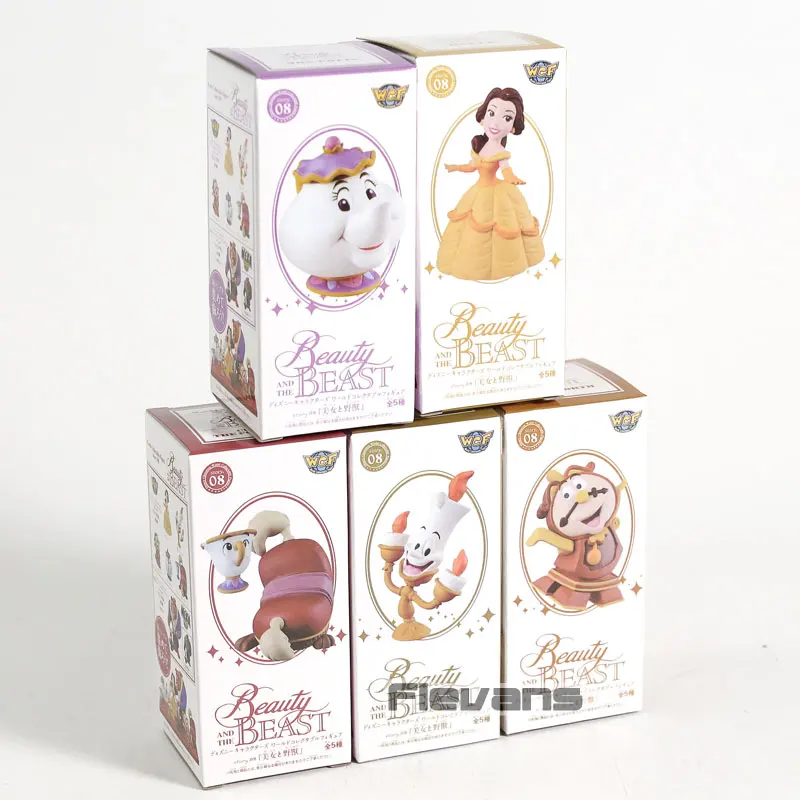 Фос классических персонажа Vol.4 Красавица и Чудовище Belle мини-фигурки из ПВХ Куклы Коллекционные игрушки 5 шт./компл