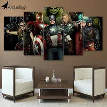 HD Printed The Avengers película Grupo Pintura Al Óleo sobre lienzo decoración de la habitación cartel foto lienzo enmarcado envío libre/Y053