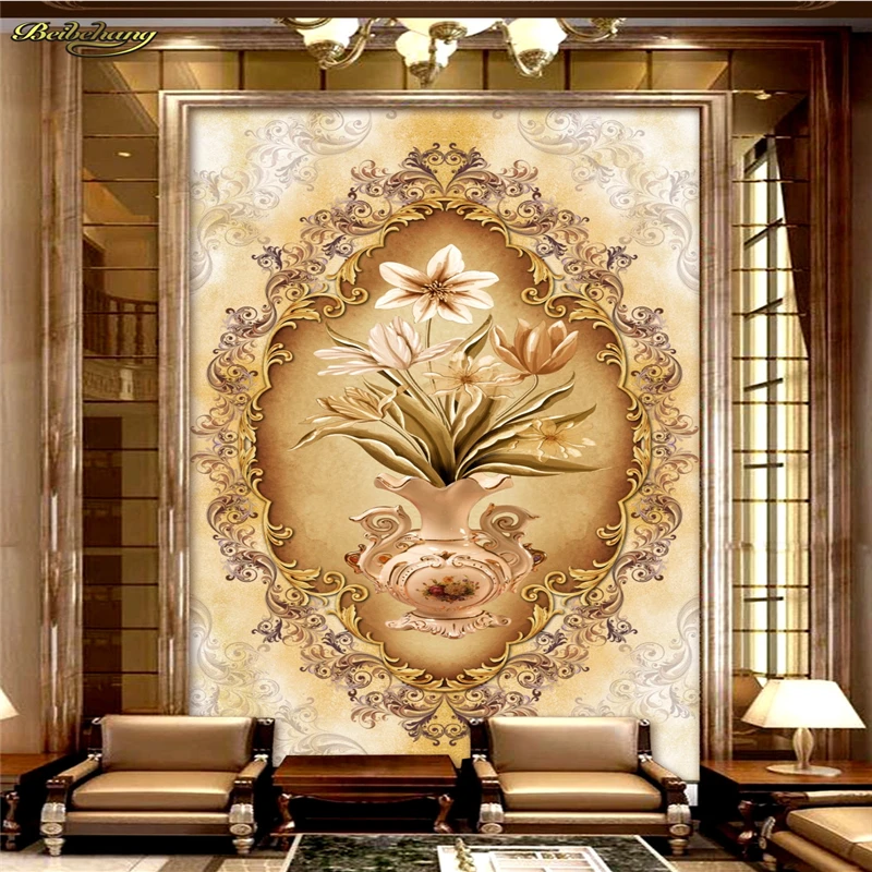 beibehang Custom photo wall murals wall stickers European style hand
