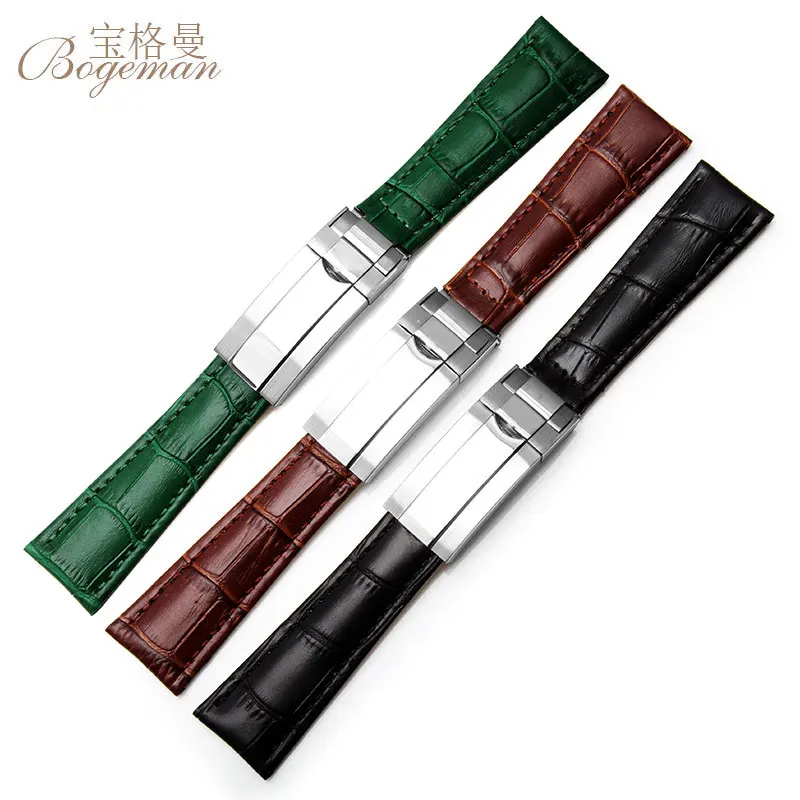 

20mm leather leather strap combined buckle strap, Deepesa GMT Seamarster 8900 Watch+tool