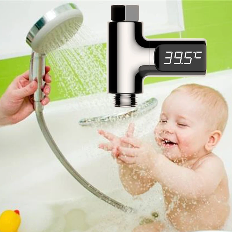 Room Shower Thermometer Douche Digital Flow Head Water Temperature