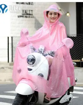 

Raincoat/ Electric cars poncho / Single motorcycle removable hat, reflective flower pattern
