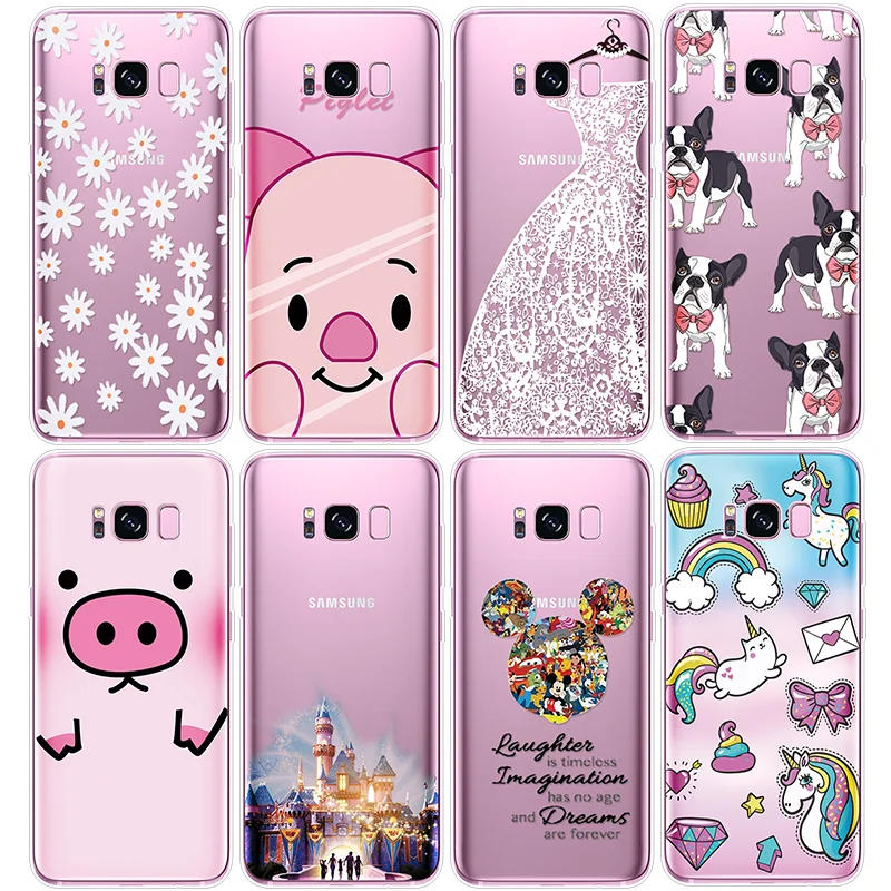 

Lovely Pig Cover For Samsung Galaxy Note 8 9 J2 J3 J5 J7 Prime S6 S7 Edge S8 S9 Plus A3 A5 A6 A8 2016 2017 2018 Dress TPU Case
