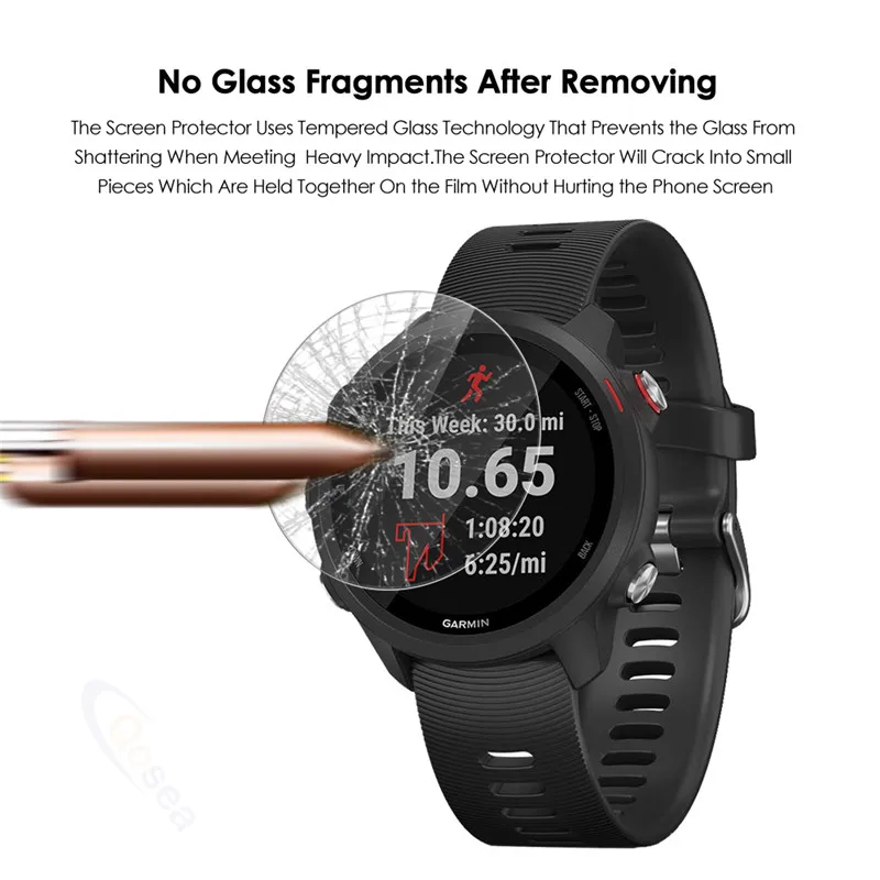 Qosea 2 шт. закаленное стекло для Garmin Forerunner 245 музыка 945 пленка часов 45 45S защита