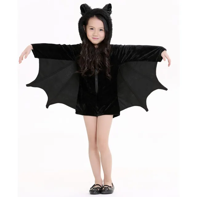 2017 new child animal cosplay cute bat costume kids halloween costumes for girls jumpsuit connect wings