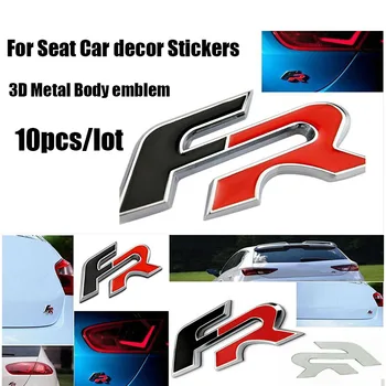 

Wholesale 10pcs Car-styling Metal FR Car Stickers Rear Side Wall Trunk Body Emblem Sticker for Seat Ibiza Altea Leon logo Badge
