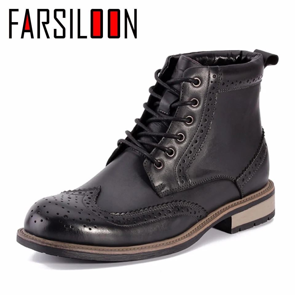 

Locke Men's Shoes Geunine Leather Casual Comfortable Waterproof High-Top Men's Boots Europe The United States FZN006
