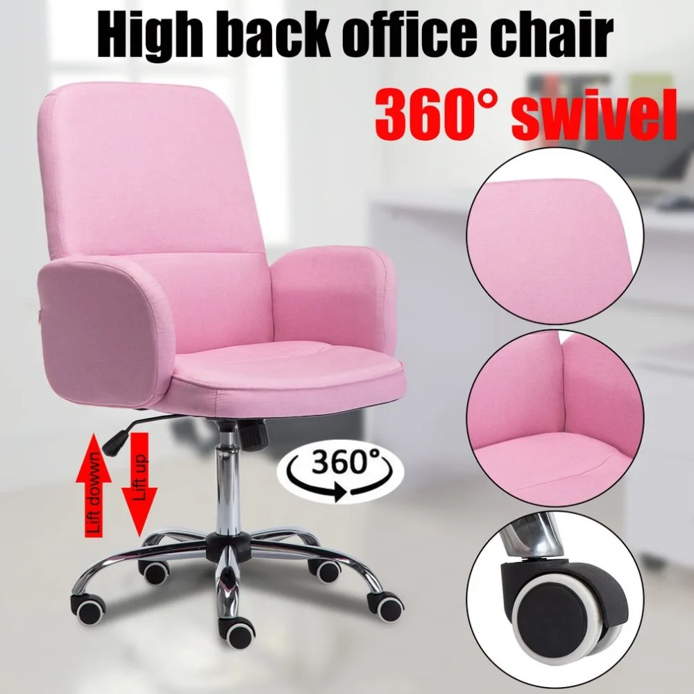 

360 Degree Swivel Office Chair Streamlined High Back Lift Adjustable Computer Chair College Dorms Home Furniture Free Shipping