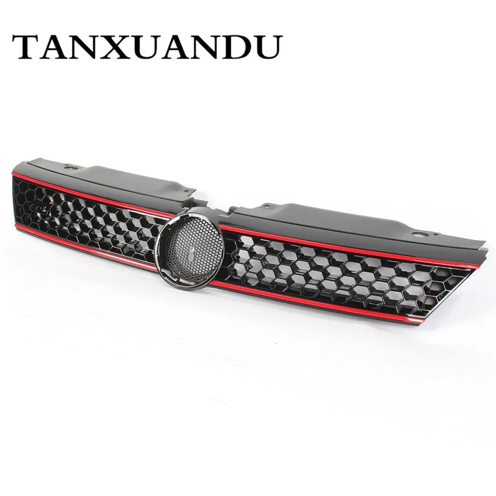 Red Trim Front Bumper Center Honeycomb Mesh Grill Grille Fit For VW Gli Jetta NCS MK6 2011-2014 Sedan 5C6 853 651 B 5C6853651B | Автомобили