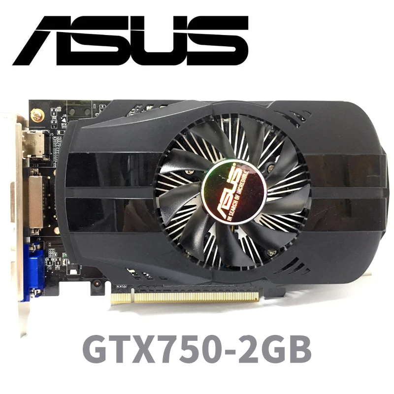 Asus GTX 750 FML 2GB GTX750 2G D5 DDR5 128 бит ПК настольные графические карты PCI Express 3 0