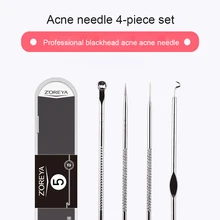 Набор Игл высокого качества из нержавеющей стали, Удаление прыщей иглы, удаление черных точек, инструмент для ухода за кожей лица, 4 шт