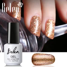 

Belen 7ml Black White Nail UV Gel Polish Bling Glitter Platinum Lucky Gel Varnish Semi Permanent Enamel Hybrid Gellak Lacquer