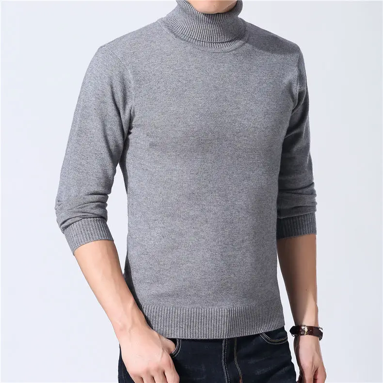 COODRONY, свитер, Мужская одежда, осень-зима, толстый теплый кашемировый шерстяной пуловер, свитера с высоким воротом, мужские повседневные пуловеры для мужчин, 8130