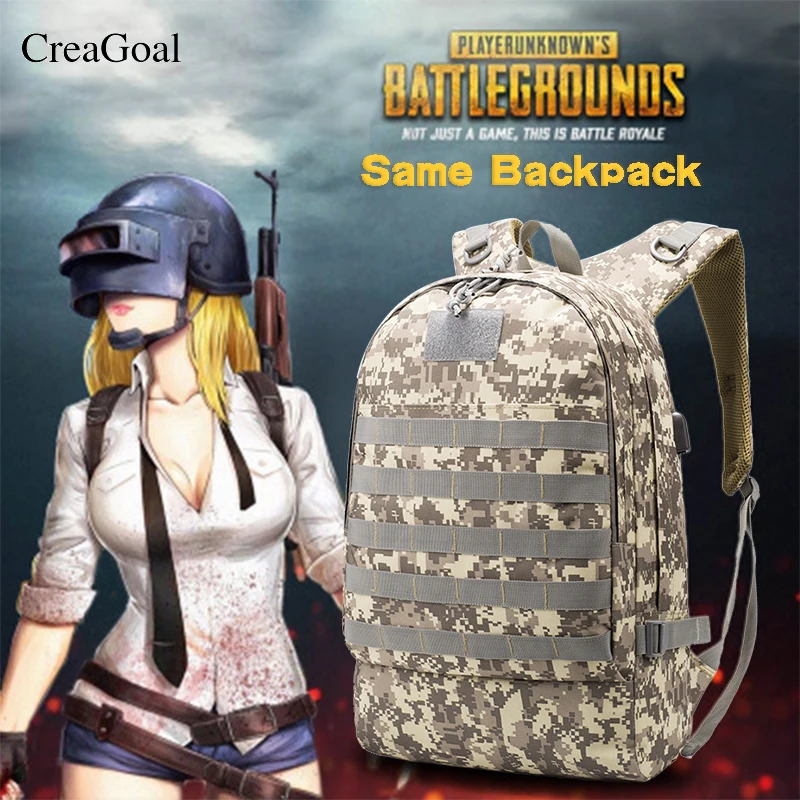 

Newest Jedi survival Bags around the chicken paragraph three backpack USB Charging shoulder bag Esihou Game PUBG frying