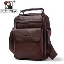FUZHINIAO модная дизайнерская Высококачественная натуральная кожа мужская сумка на плечо Повседневная офисная сумка-мессенджер на молнии для сумки через плечо