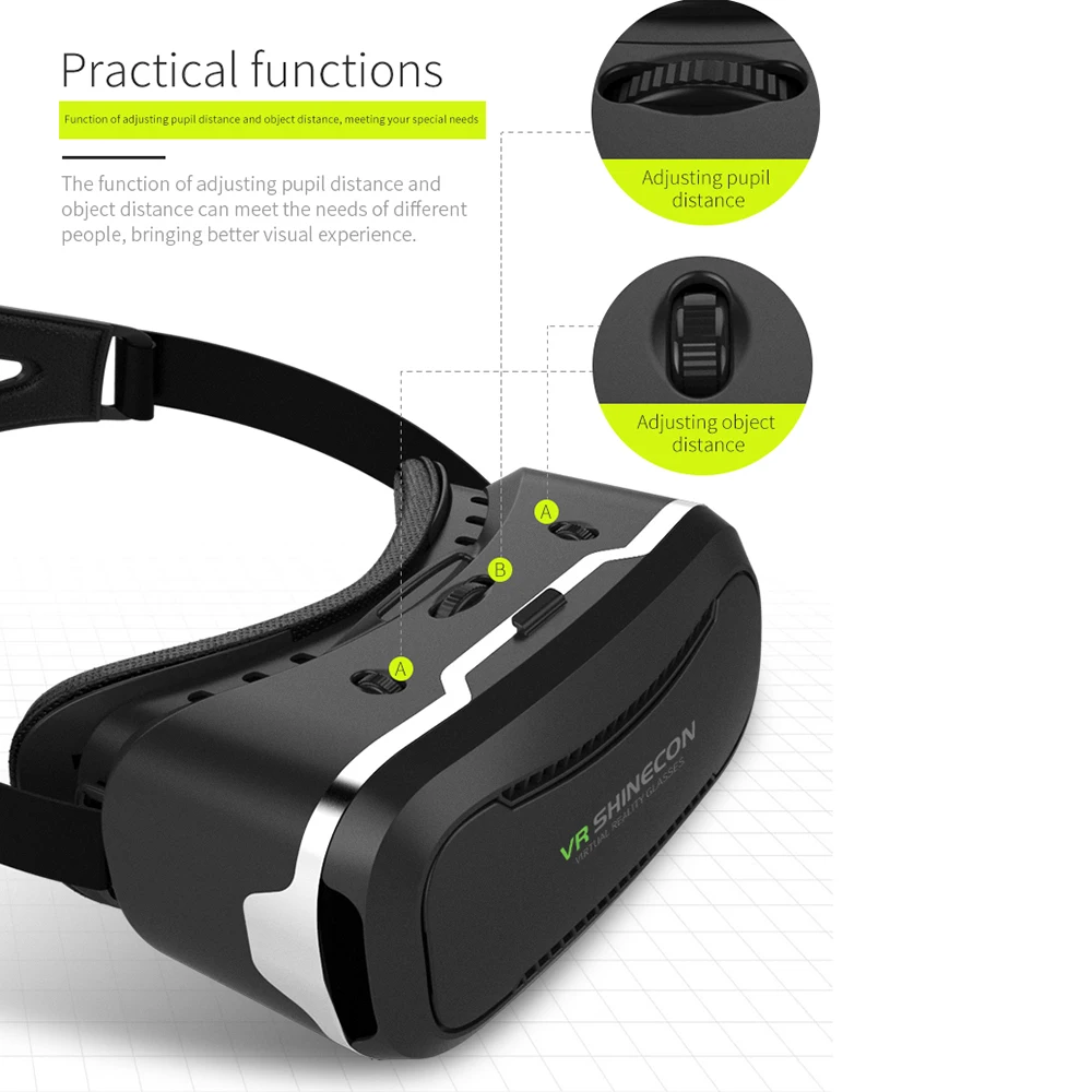 Для телефона 4 7 6 0 ''+ геймпад 3D VR Shinecon 2 очки гарнитура фильм игра Виртуальная