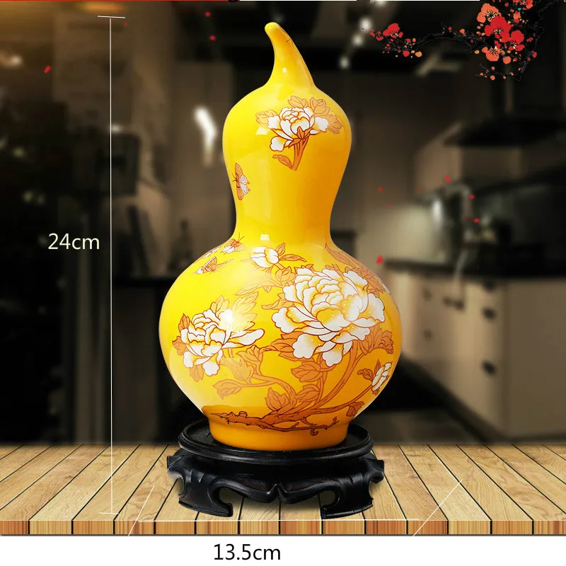 Цзиндэчжэньская ваза керамические украшения современный китайский стиль домашний стол настольный декоративный фарфор G - Цвет: 15