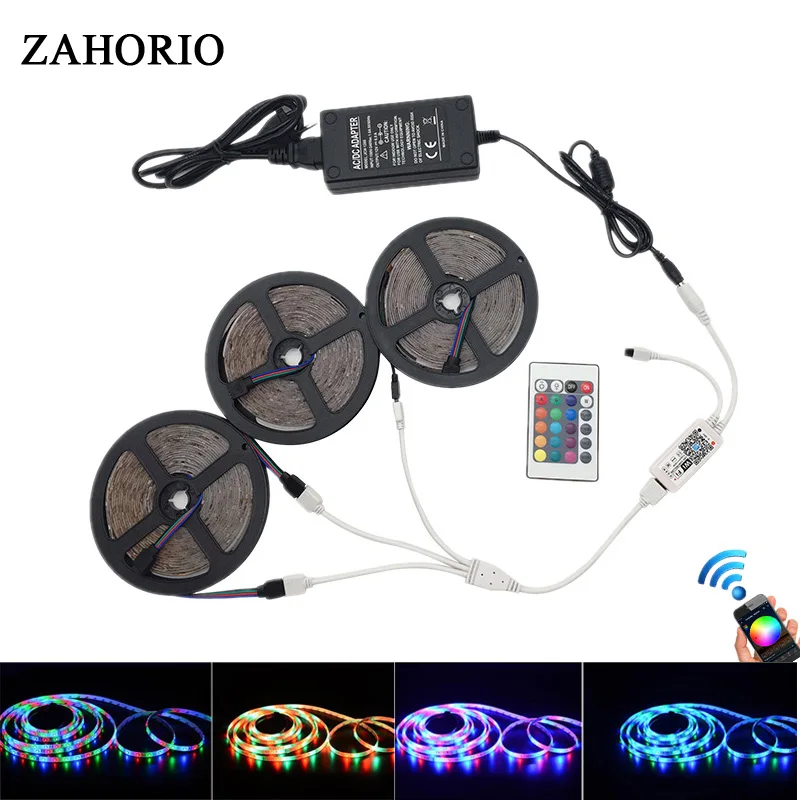 WiFi Светодиодная лента 5 М 5050 2835 DC 12 В 300 светодиодный RGB ленточный светильник