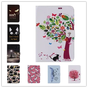 

Fashion Cartoon unicorn, feathers, tree Wallet PU Leather Stand Case Cover For Samsung Galaxy Tab E 9.6 T560 SM-T560 T561 Coque