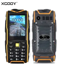 Xgody F18 Водонепроницаемый ударопрочный телефон fm MP3 2.4 ”2500 мАч Батарея gsm 2Sim карты Запасные Аккумуляторы для телефонов фонарик разблокированный телефон