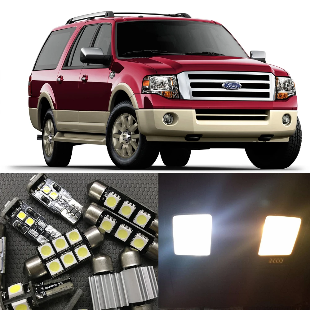 Us 15 2 15x Super Bright Xenon White Led Interior Package Kit For 2003 2015 Ford Expedition Led Glove Box Door Step License Plate Light In Signal