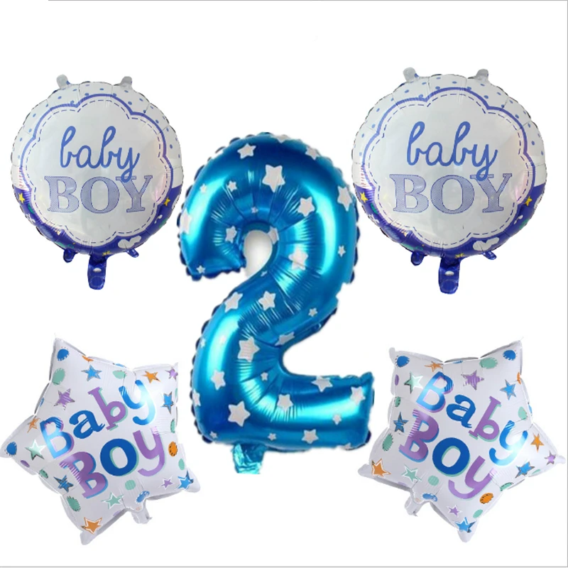 5 шт./компл. 32 дюймов комплект для вечеринки Baby Shower День рождения алюминиевый