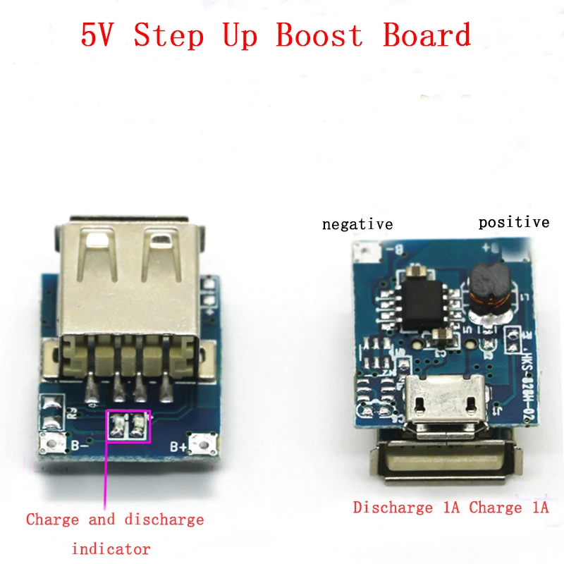 

5V 1A 3.7V Power Bank Charger Circuit Board Step Up Boost Power Module 18650 Li-ion Lithium Battery For Diy Power Bank