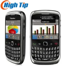 Восстановленный мобильный blackberry curve 9300 3g qwerty клавиатура четырехдиапазонный телефон