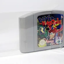 10 шт. в партии прозрачный протектор картриджа для N64 игровой карты пластиковый чехол ПЭТ коробки
