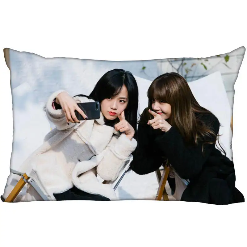 

New Arrival Custom BLACKPINK Satin Pillowcase 45x35cm (one side) Printed Zipper Pillow Cover Custom your image gift