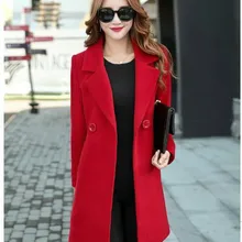 Модные женские шерстяные пальто высокого класса элегантные длинные тонкие женские зимние куртки королевские пальто и куртки размера плюс Femininos M-4XL