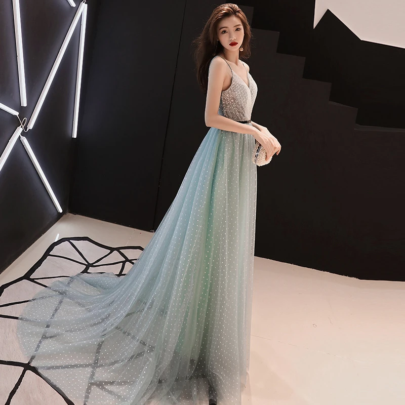 Best Hot Beauty Emily Evening Dress Sexy Spaghetti Strap Wedding Formal Dress Elegant Lace Sashes Floor-length A-line Party Gowns 2020 2