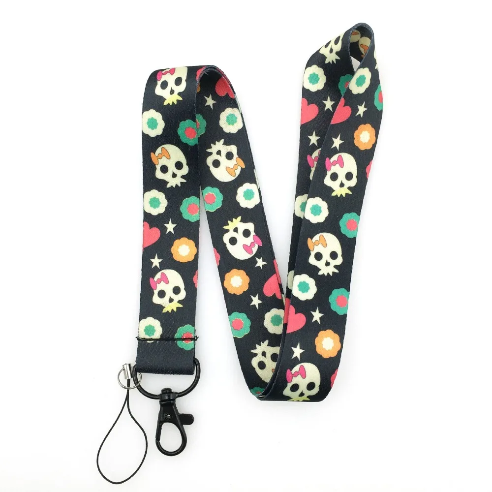 

Colorful Skull Keychain lanyard For keys ID Card Pass Gym USB badge holder DIY Hang Rope Lariat Tags Strap Neck Lanyards