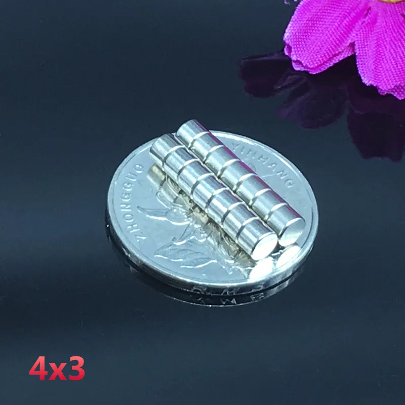 

50Pcs 4x3 Neodymium Magnet Permanent N35 NdFeB Super Strong Powerful Small Round Magnetic Magnets Disc 4mm x 3mm