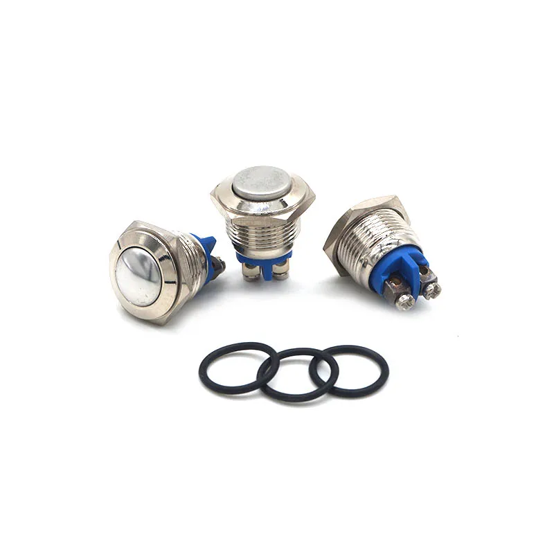 

19mm Stainless Steel Waterproof IP67 anti Vandal Momentary Push Button Doorbell switch Screw Terminar