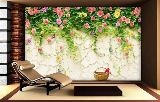 GMYANBZ Custom Wallpaper Hd Beautiful Rose Tv Background Wall Living Room  Bedroom Background Mural 3D Wallpaper 420cm(w) x260cm(h): Buy Online at  Best Price in UAE 