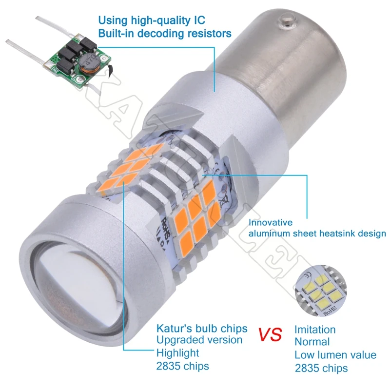 2 шт. BAU15S PY21W 7507 21 SMD светодиодный Замена лампы для указателя поворота или угол
