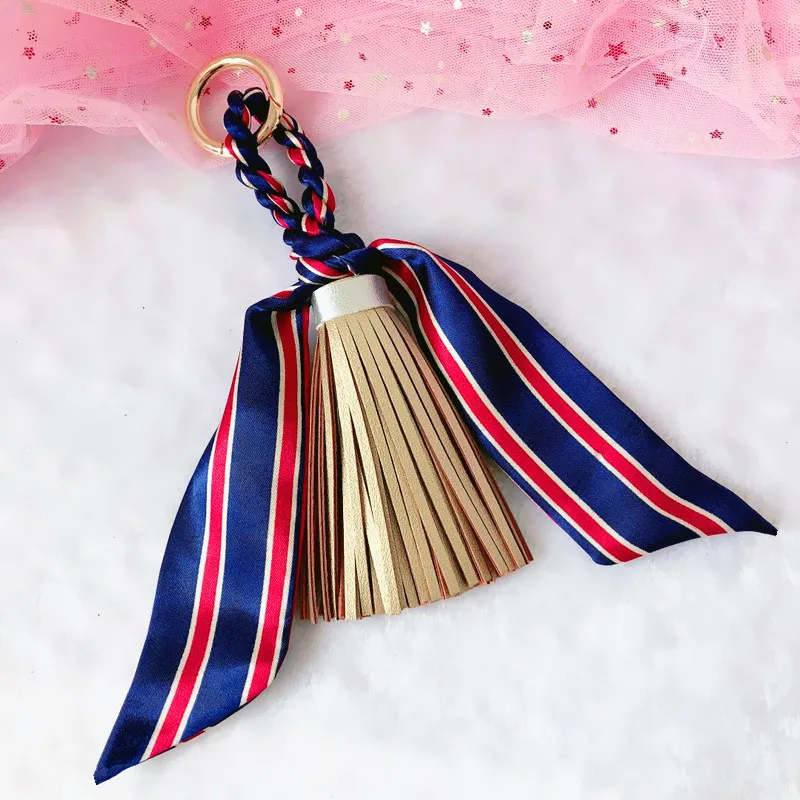 

1PC Ribbon Spring Coil Leather Tassel Fringe Jewelry Key Chain DIY Making Decorative Accessories Bag Craft Pendant Trim Tassels