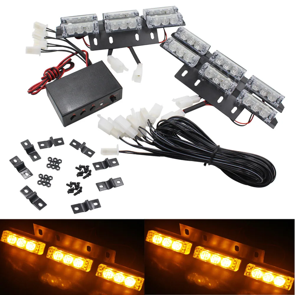 New Styling Replacement 36 LED Flash Car Emergency Light Grille Bar