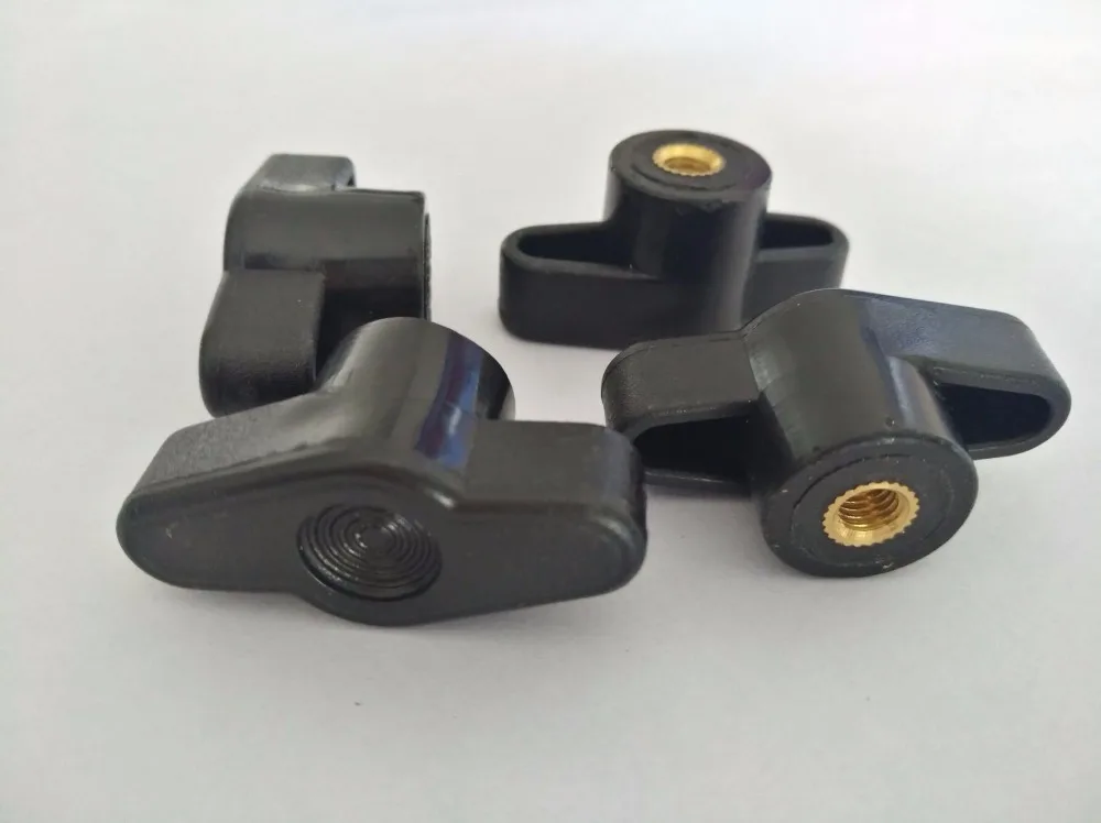 4pcs M5 M6 M8 plastic head knob nuts hand twist T type rotating nut tighten rotary sleevein