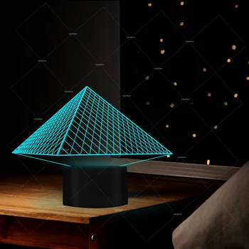 

Pyramid Building 3d Lamp Touch Home Creative Led Night Lamp Power Bank Led 3d Led Night Light Christmas Gift Children's Toys