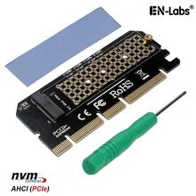 M.2 SSD NVME PCIe Gen3 X4 X8 X18 Adapter Card,M Key M2 NVMe AHCI 2230 2242 2260 2280 SSD to PCIe 3.0 Converter w/ Thermal Pad