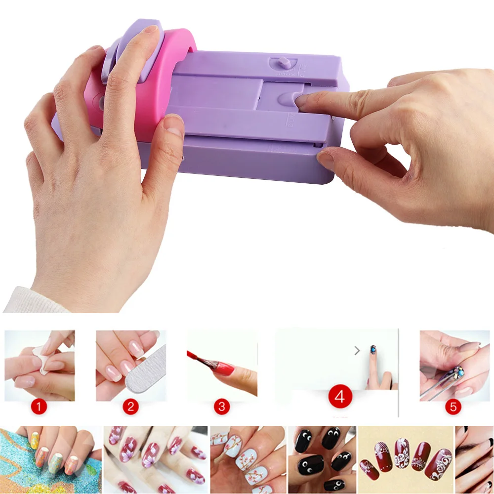 

1 Set Professional Nail Art DIY Pattern Printing Stamp Stamper Tool Colors Drawing Polish Nail Printer Set